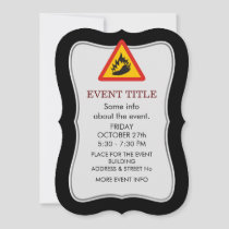 Hot Pepper Danger Sign Invitation