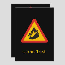 Hot Pepper Danger Sign Invitation