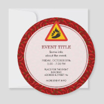 Hot Pepper Danger Sign Invitation