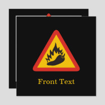 Hot Pepper Danger Sign Invitation