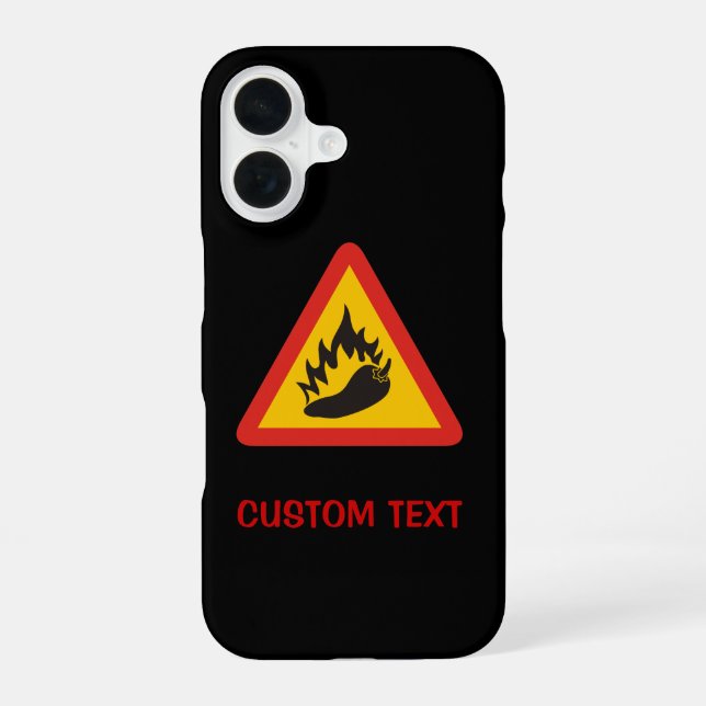 Hot pepper danger sign iphone case (Back)