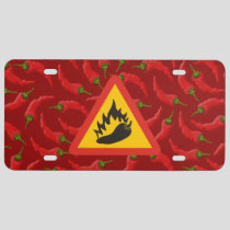 Hot pepper danger sign license plate