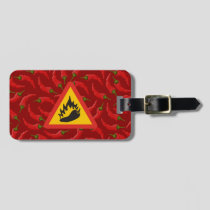 Hot pepper danger sign luggage tag