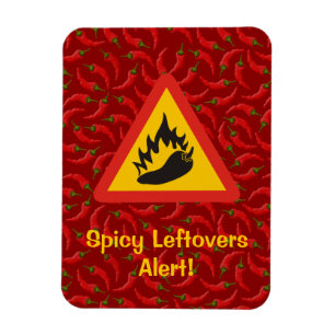 Hot Pepper Danger Sign Magnet