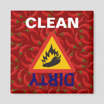 Hot pepper danger sign magnet