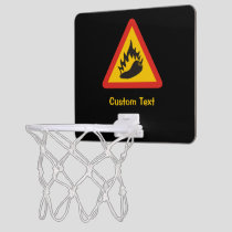Hot pepper danger sign mini basketball hoop