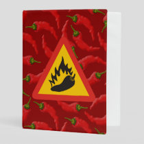 Hot pepper danger sign mini binder