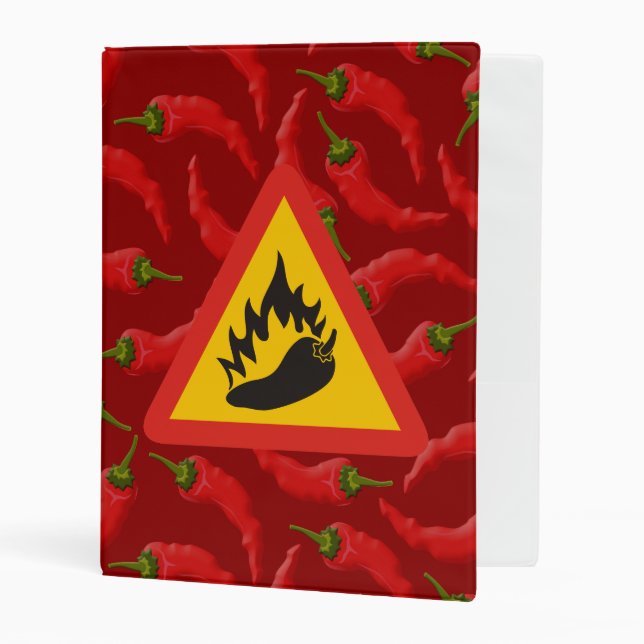 Hot pepper danger sign mini binder (Front/Inside)