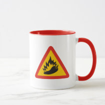 Hot pepper danger sign mug