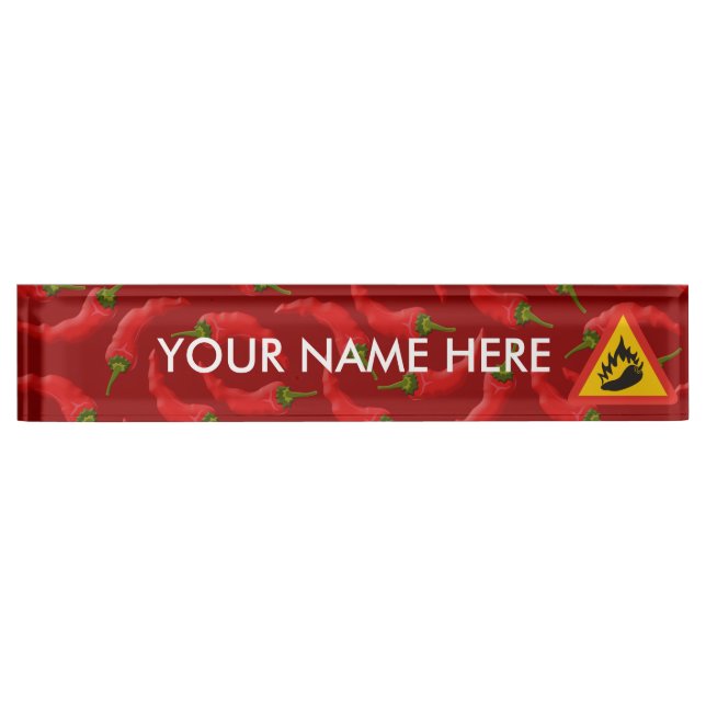 Hot pepper danger sign nameplate (Front)