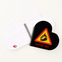 Hot pepper danger sign notebook