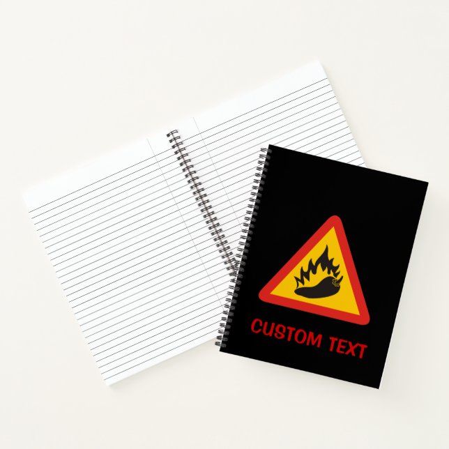 Hot pepper danger sign notebook (Inside)