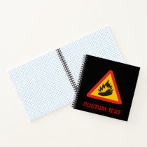 Hot pepper danger sign notebook