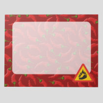 Hot pepper danger sign notepad