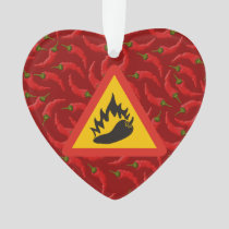 Hot pepper danger sign ornament