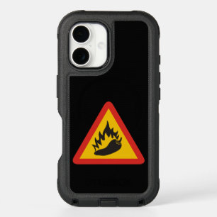 Hot pepper danger sign iPhone 16 case