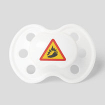 Hot pepper danger sign pacifier