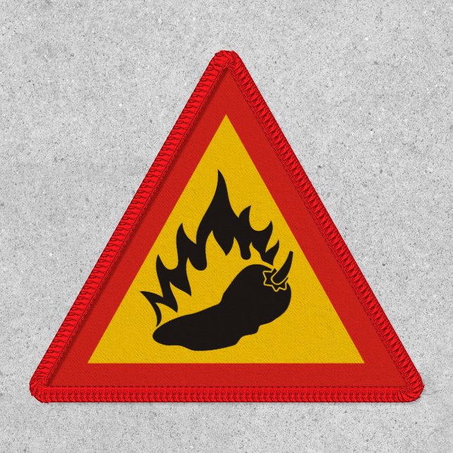 Hot Pepper Danger Sign Patch (Front)