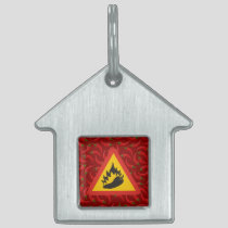 Hot pepper danger sign pet ID tag