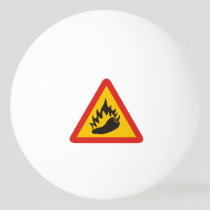 Hot pepper danger sign ping pong ball