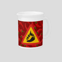 Hot pepper danger sign pitcher
