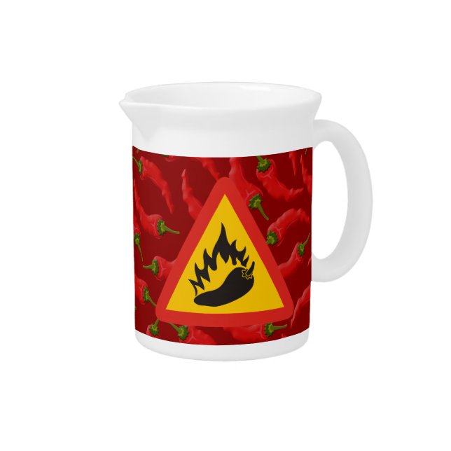 Hot pepper danger sign pitcher (Right)