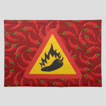 Hot pepper danger sign placemat
