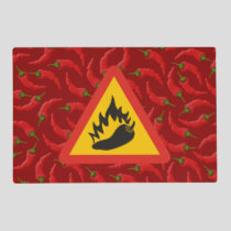 Hot pepper danger sign placemat