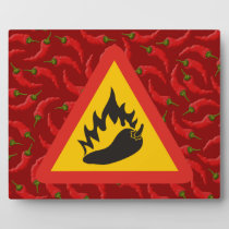 Hot pepper danger sign plaque