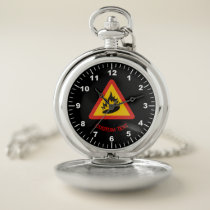 Hot pepper danger sign pocket watch