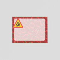 Hot Pepper danger sign Post-it Notes