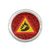 Hot pepper danger sign ring (Front)