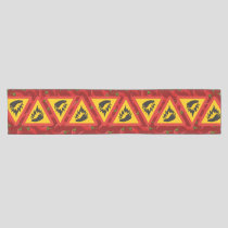 Hot pepper danger sign short table runner