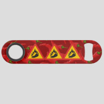 Hot pepper danger sign speed bottle opener