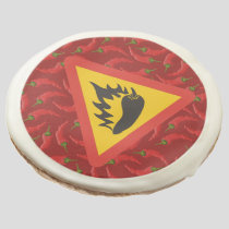 Hot pepper danger sign sugar cookie