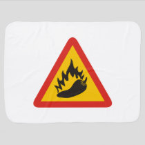 Hot pepper danger sign swaddle blanket