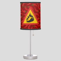 Hot pepper danger sign table lamp