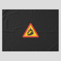 Hot pepper danger sign tablecloth