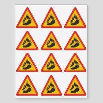 Hot pepper danger sign temporary tattoos