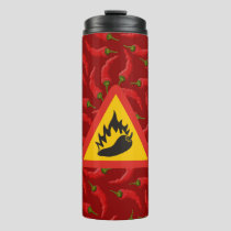 Hot pepper danger sign thermal tumbler