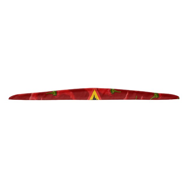 Hot pepper danger sign tie headband (Front)