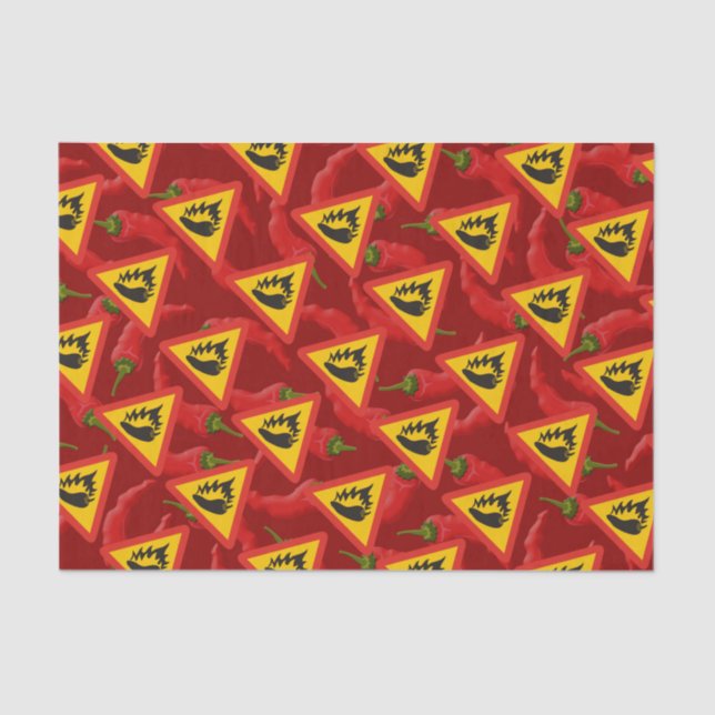 Hot pepper danger sign tissue paper (Front)