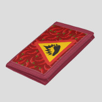 Hot pepper danger sign tri-fold wallet