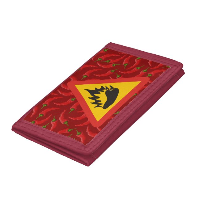 Hot pepper danger sign tri-fold wallet (Bottom)