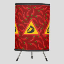 Hot pepper danger sign tripod lamp
