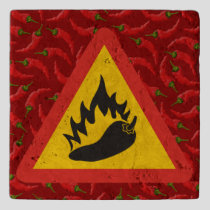 Hot pepper danger sign trivet