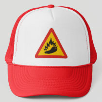 Hot pepper danger sign trucker hat