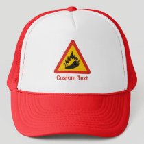 Hot pepper danger sign trucker hat