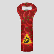 Hot pepper danger sign wine bag