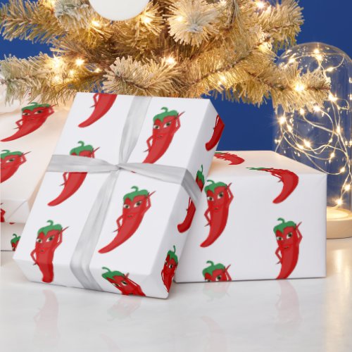 Hot Pepper Diva Pattern Drawing Wrapping Paper